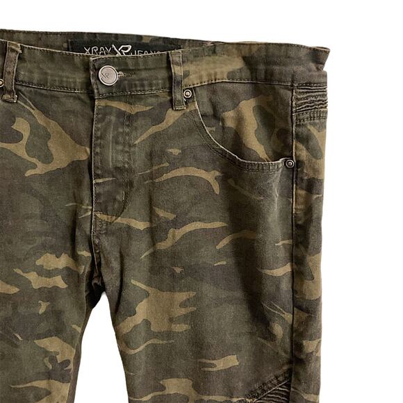 XRAY Jeans Men's Size 34 x 30 Green Camo Skinny Jeans School Cotton Stretch Hunt - Picture 3 of 12